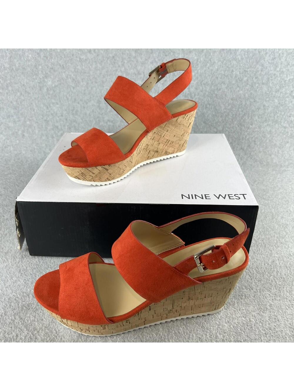 90s Y2K Nine West Coastal Beach Platform Wedge Sandals Womens 9 Casual